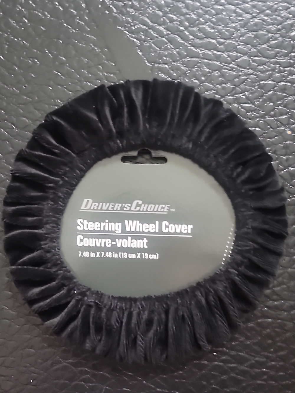 Driver's Choice Black Velor Steering Wheel Cover